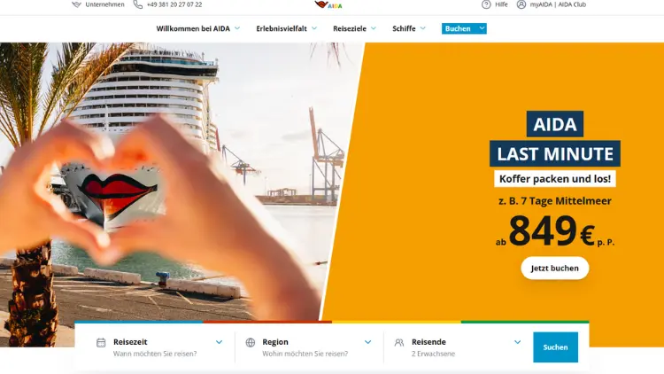 AIDA Cruises Kreuzfahrten - Schiffe, Routen & Reiseziele
