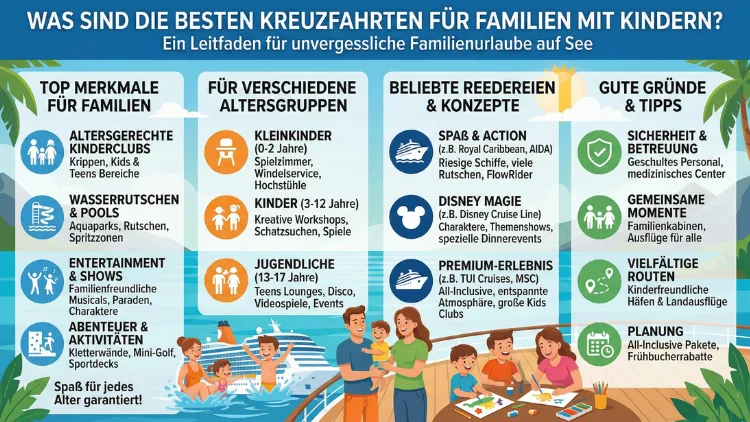 Was sind die besten Kreuzfahrten für Familien mit Kindern?
